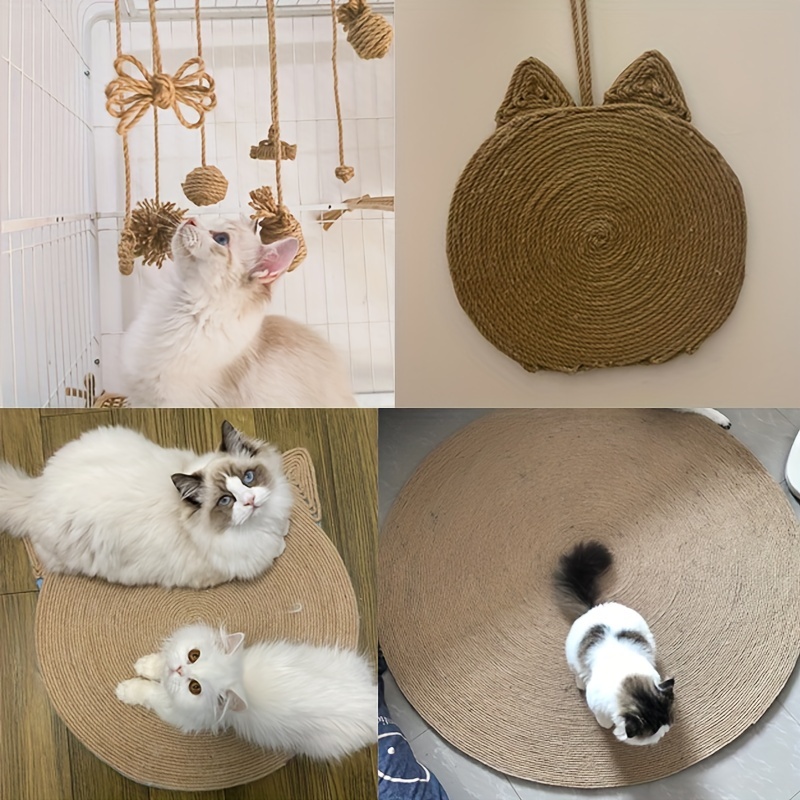 Natural Jute Rope Diy Cat Scratch Post Crafts Home Decor - Temu
