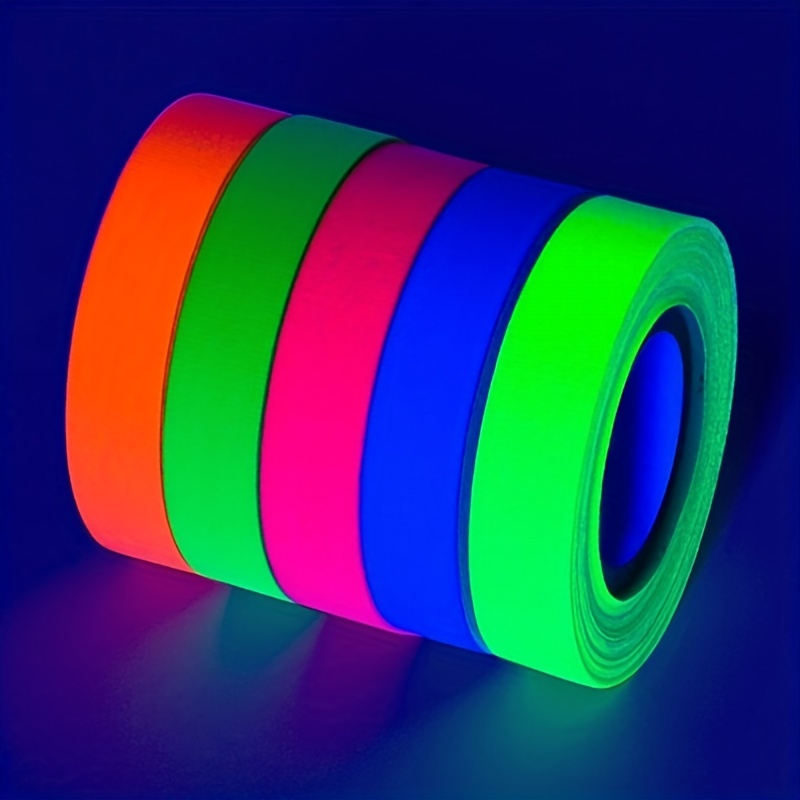 Glow Neon Party Supplies Luminous Tape Paper Tassel Garland Glow In Dark  Sticker Neon Tape Birthday