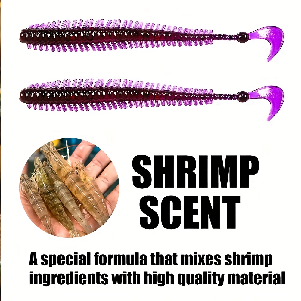 Artificial Floating Worm Fishing Lure Simulation Rolled Tail - Temu
