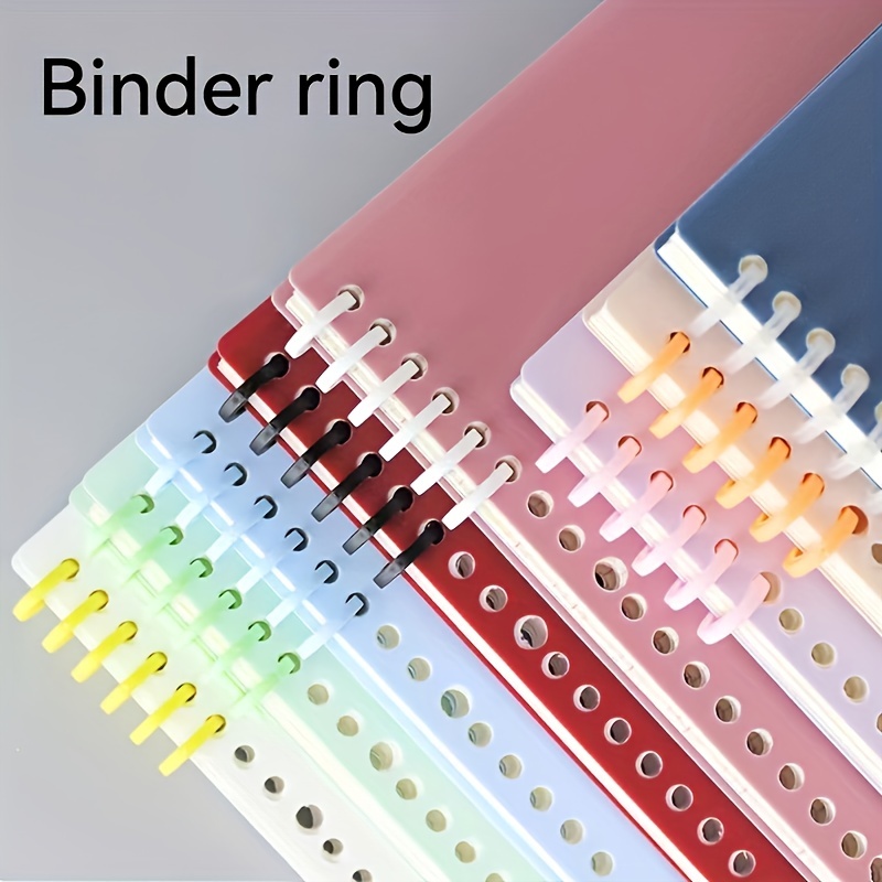 20 PCS Loose Leaf Binder Rings, NEWEST Small Binder Rings 1/2 Inch Plastic  Book Binder Ring Paper Ring Strips Snap Split Binding Comb Spines Office