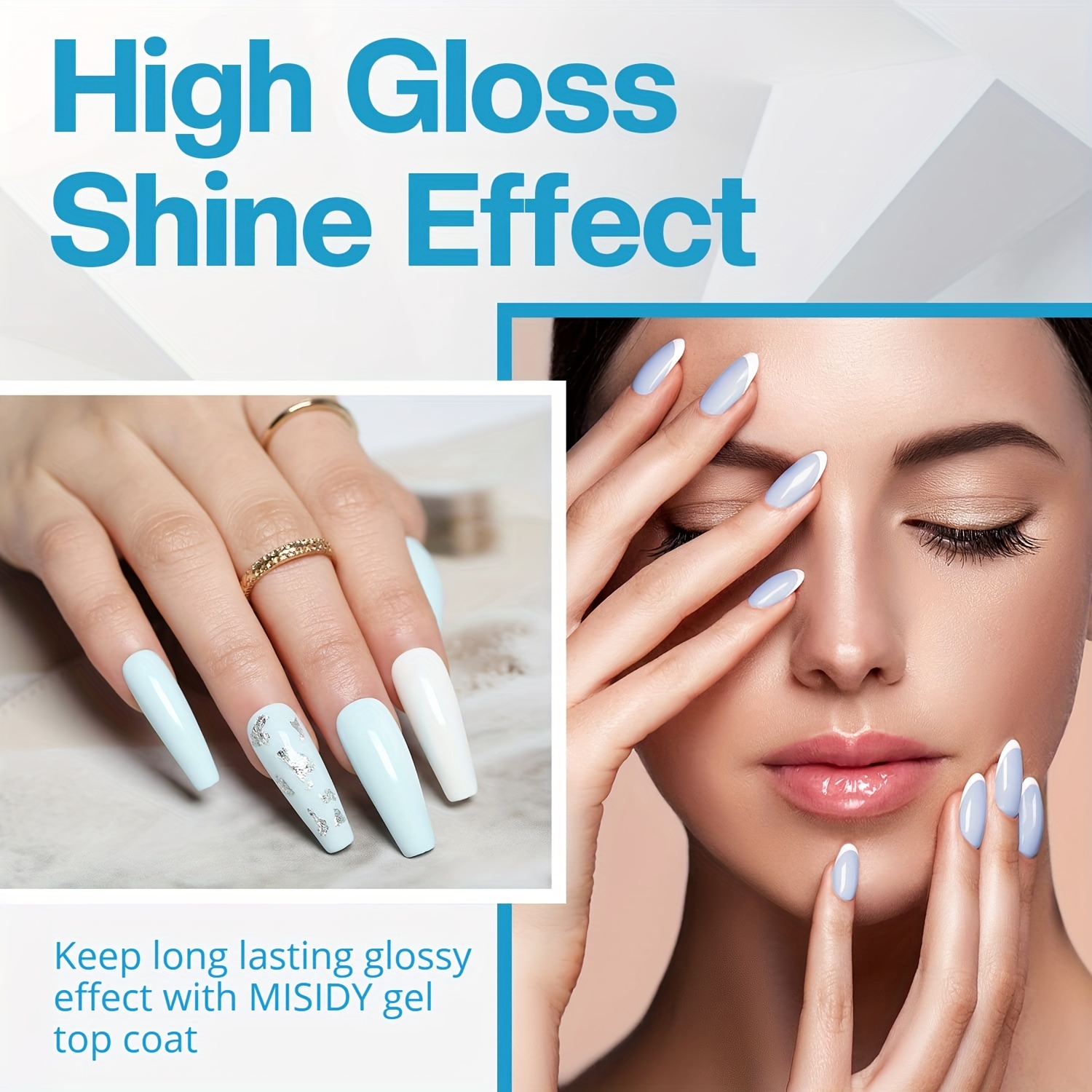 Long lasting High Gloss Gel Top Coat Clear Acrylic Nails No - Temu