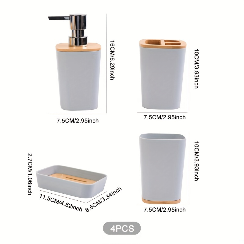 Gift Your Loved Ones A Modern Bathroom Accessory - Lotion Bottles,  Toothbrush Holder, Cup & Soap Dish! - Temu