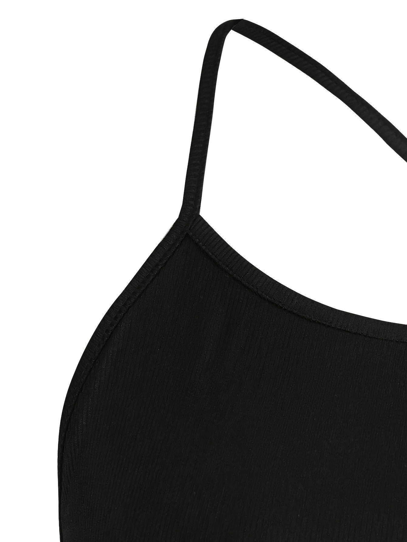 Top Cami Casual Plus Size Feminino Plus Sólido Com Nervuras - Temu