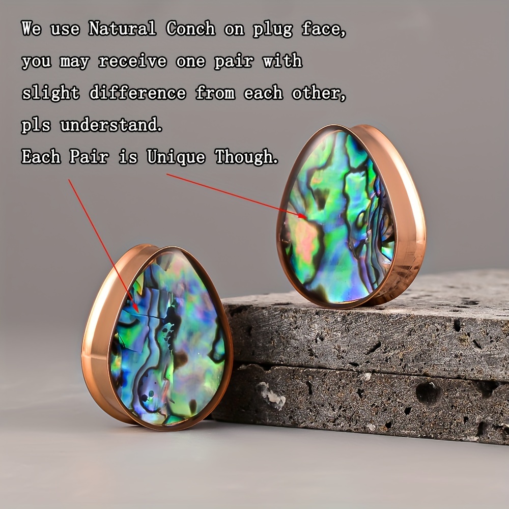 Lot De 2 Écarteurs D'Oreille Awinrel - Acier Chirurgical 316L - Calibre 1g (7mm) - 4 Couleurs Au Choix