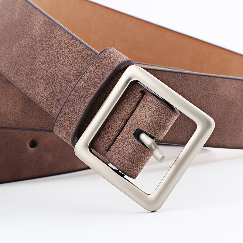 VARIETYANDCAPTURE Designer Belts Metal Buckle Fashion Accessories Women  White Leather Belt