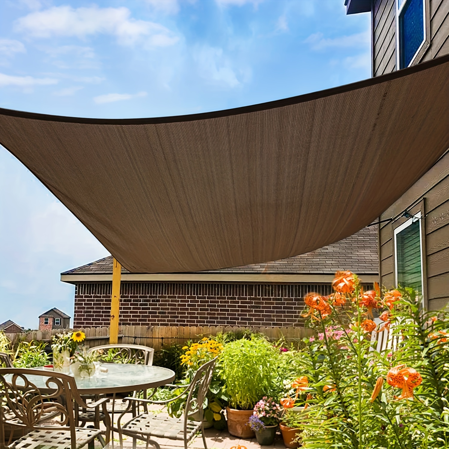 Sun Shade Canopy: Create A Cozy Outdoor Oasis Shade - Temu Philippines