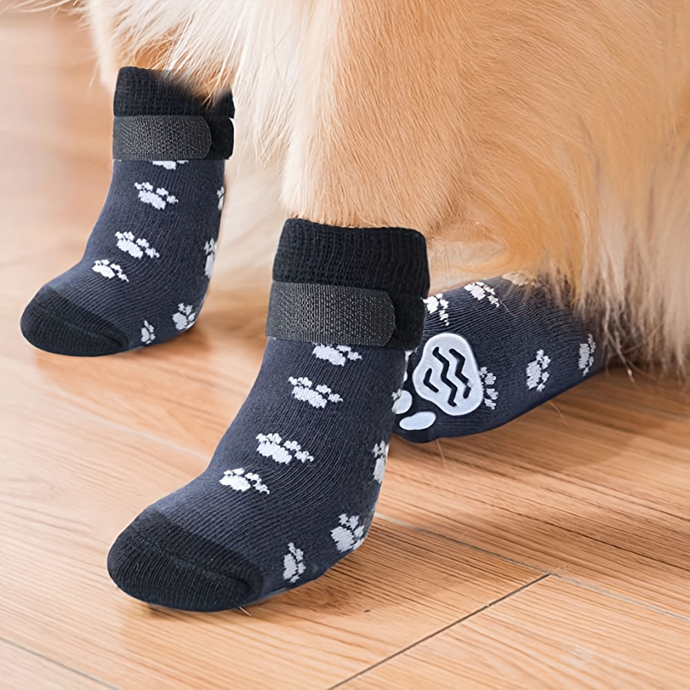 4pcs Dog Non-slip Socks, Pet Shoes, Suitable For Indoor Activities