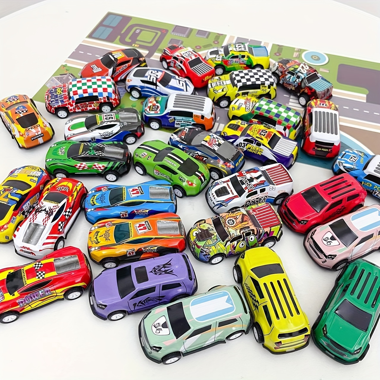 TEMI Juguetes de auto para niños pequeños de 1, 2, 3 años, 12 piezas de  autos de juguete para bebés con tapete de juego/bolsa de almacenamiento
