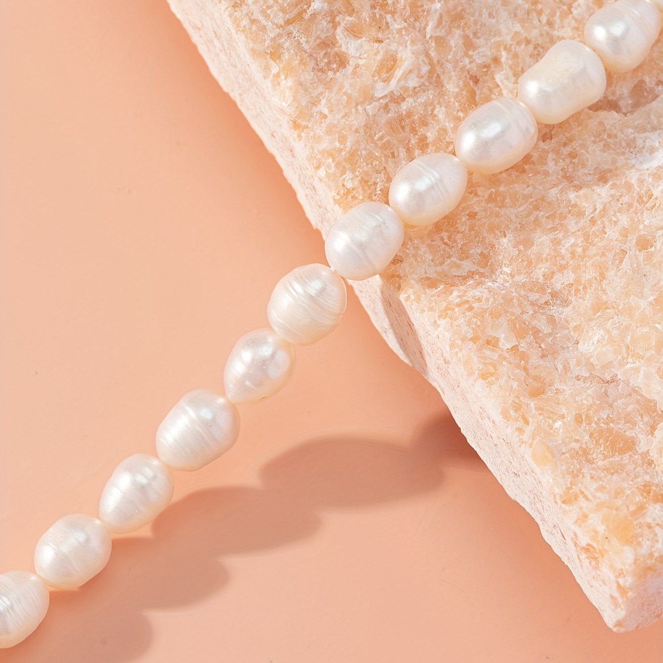 Elegant White Pearl Necklace and Mother's Day Gift and 