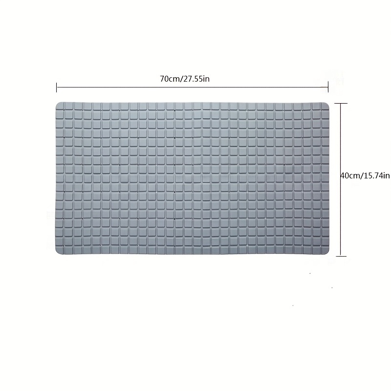 Non-slip Shower Mat 35 X 70cm Large Anti-slip Bath Mat For Seniors And  Adults With Suction Cup, Massage And Drainage Holes Blue