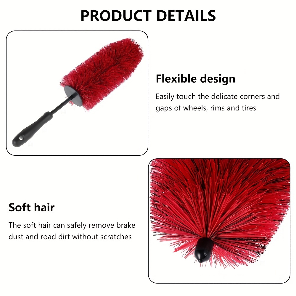 Car Wheel Rim Tire Cleaning Brush Soft Bristle Cleaner Non - Temu