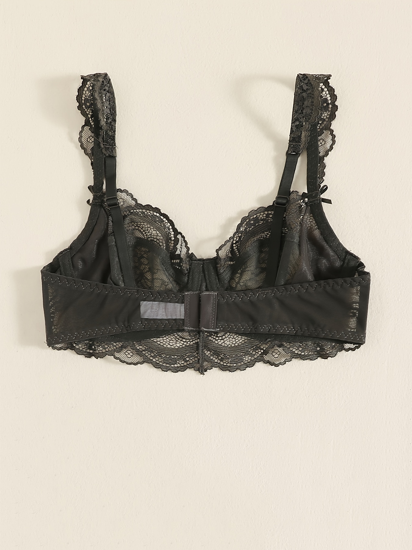 Jacquard Solid Mesh Bras Comfy Breathable Everyday Intimates - Temu