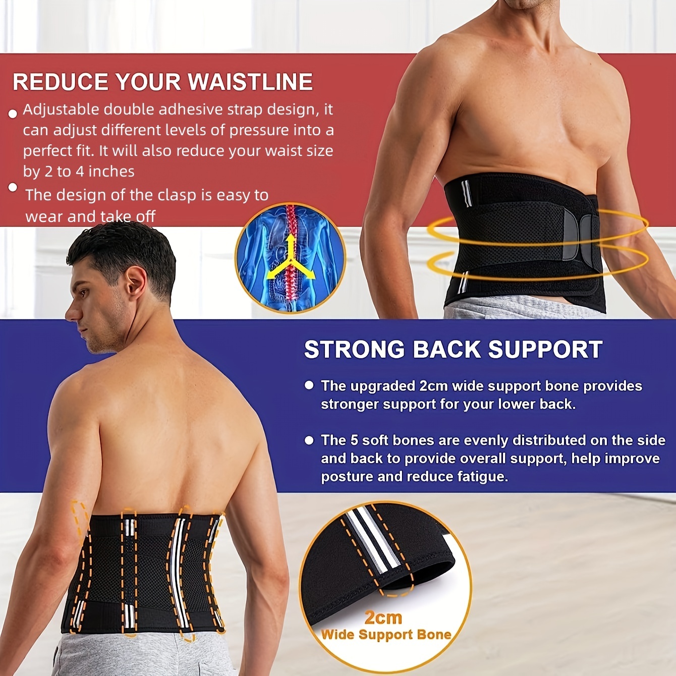 Neoprene Sweat Belt, Women-Men Slimming Corset