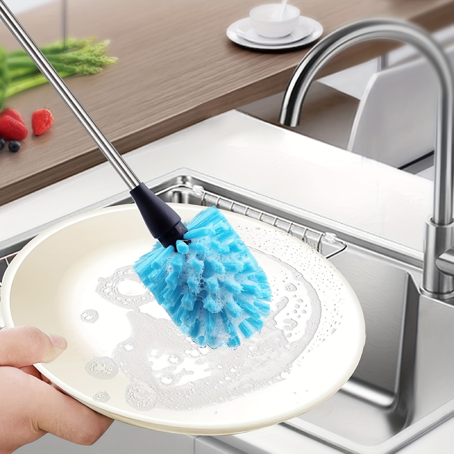 Dish Brush Set of 3 with Bottle Water Brush, Dish Scrub Brush and