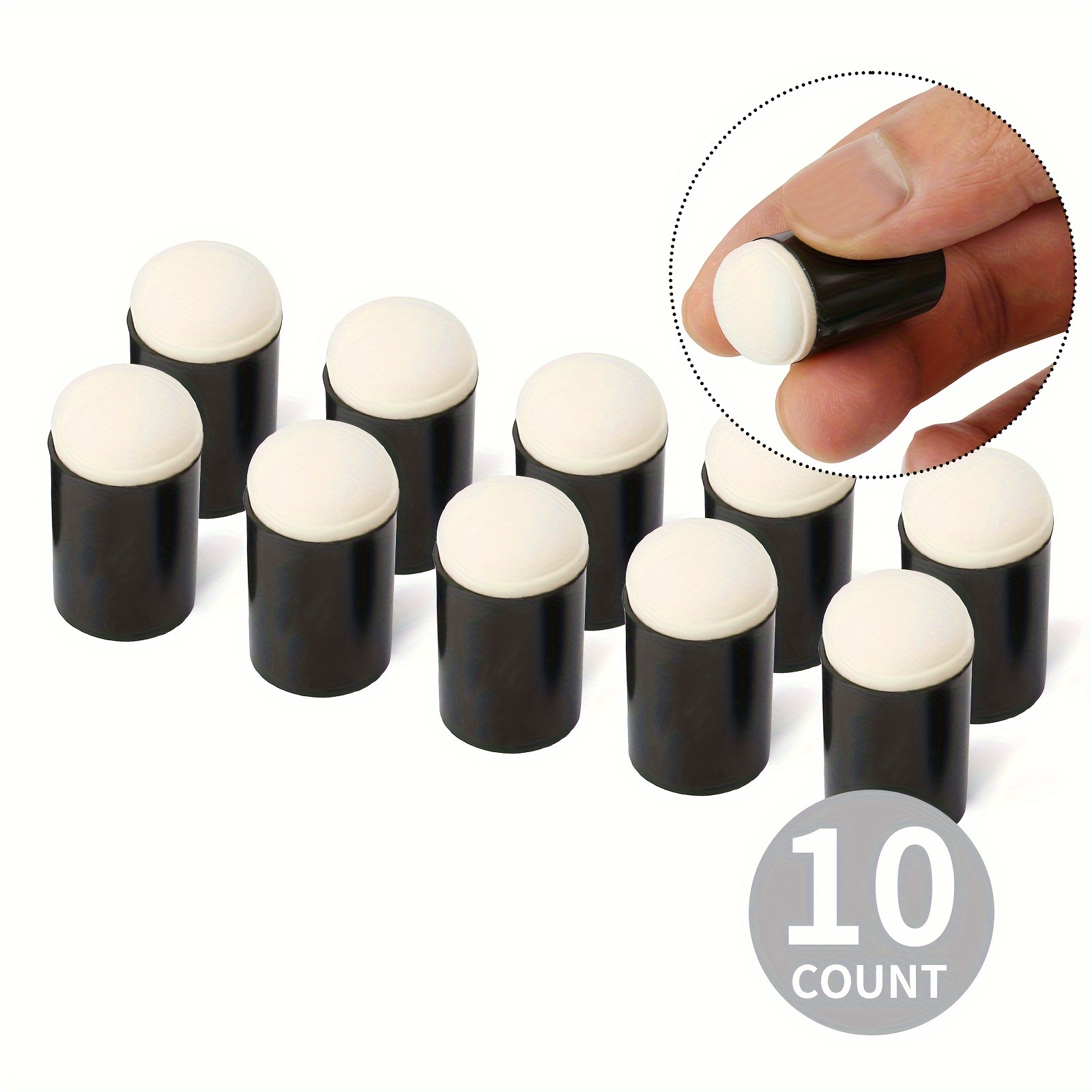 

10pcs Craft Finger Sponge Daubers Drawing Project Finger Painting Sponge Set For Card Making, Painting, Stamping, Ink