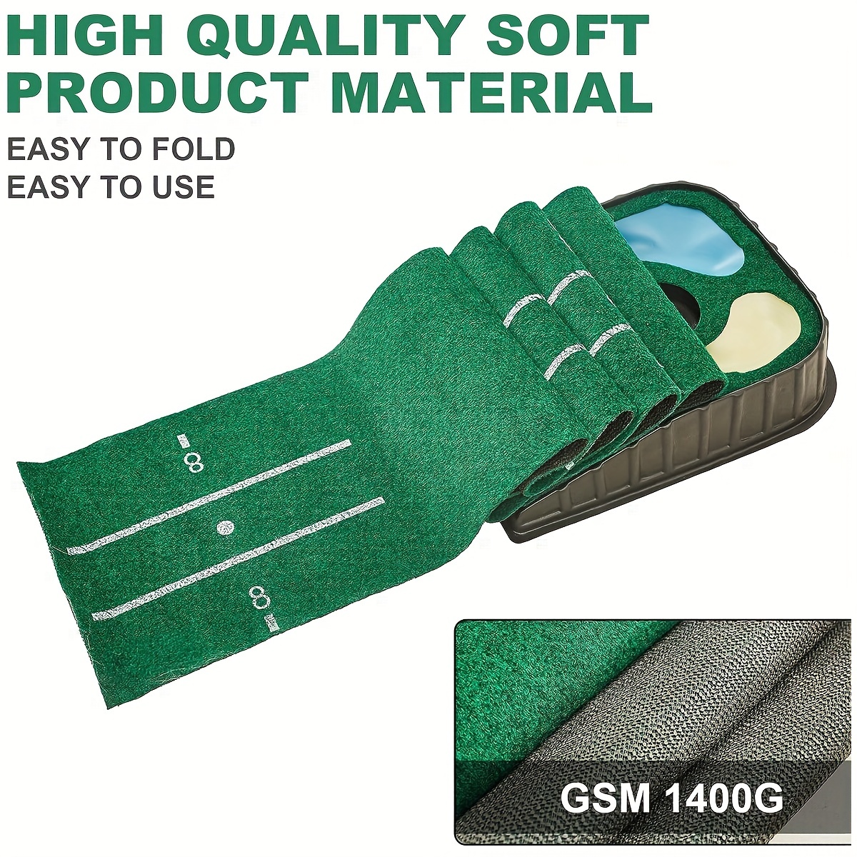 golf putting practice blanket portable putting exerciser golf green putting training blanket for indoor and outdoor details 2