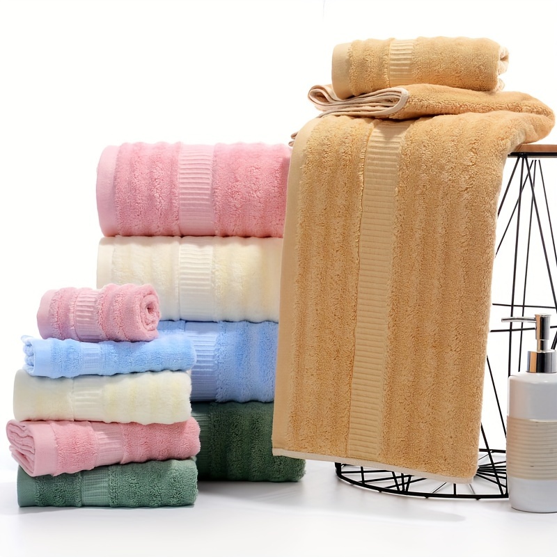 Bamboo Fiber Towel Set, Contains 1 Bath Towel, 2 Hand Towel, Household Hand Towel  Bath Towel, Bathroom Supplies - Temu