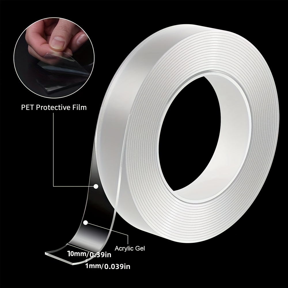  Mounting Tape 0.39in x 10ft, Double Sided Tape Heavy Duty  Waterproof Foam Tape,2 Sided Mounting Tape Heavy Duty,Adhesive Tape for  Carpet LED Strip Light Picture Hanging Black : Office Products