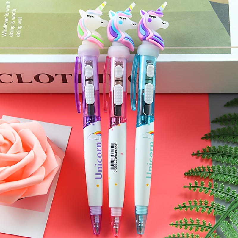 Unicorn Lamp Pen: Creative Luminous Light Ballpoint Pen - Temu