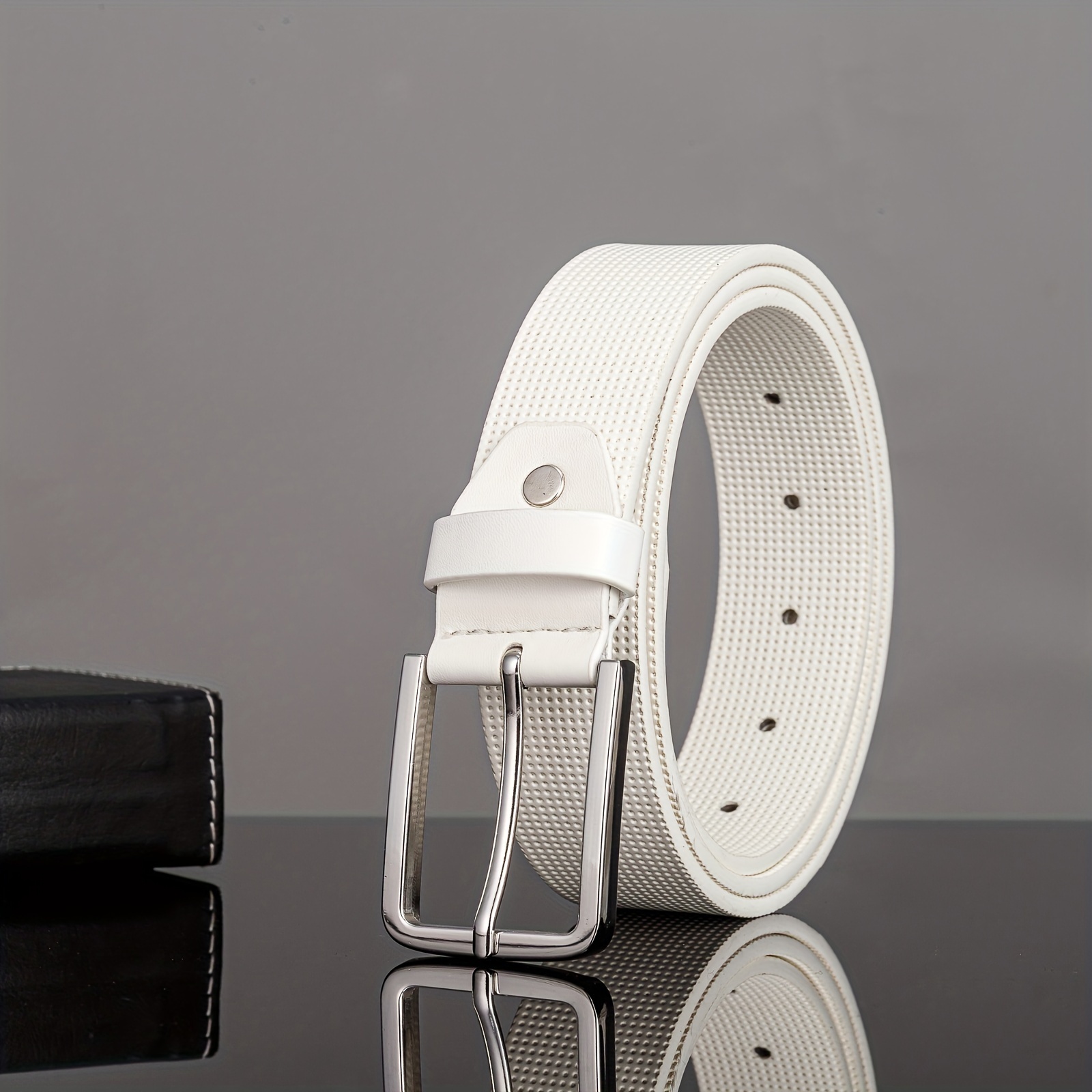 Designer Belt White Men, Designer White Belt G, White Belt Letter K