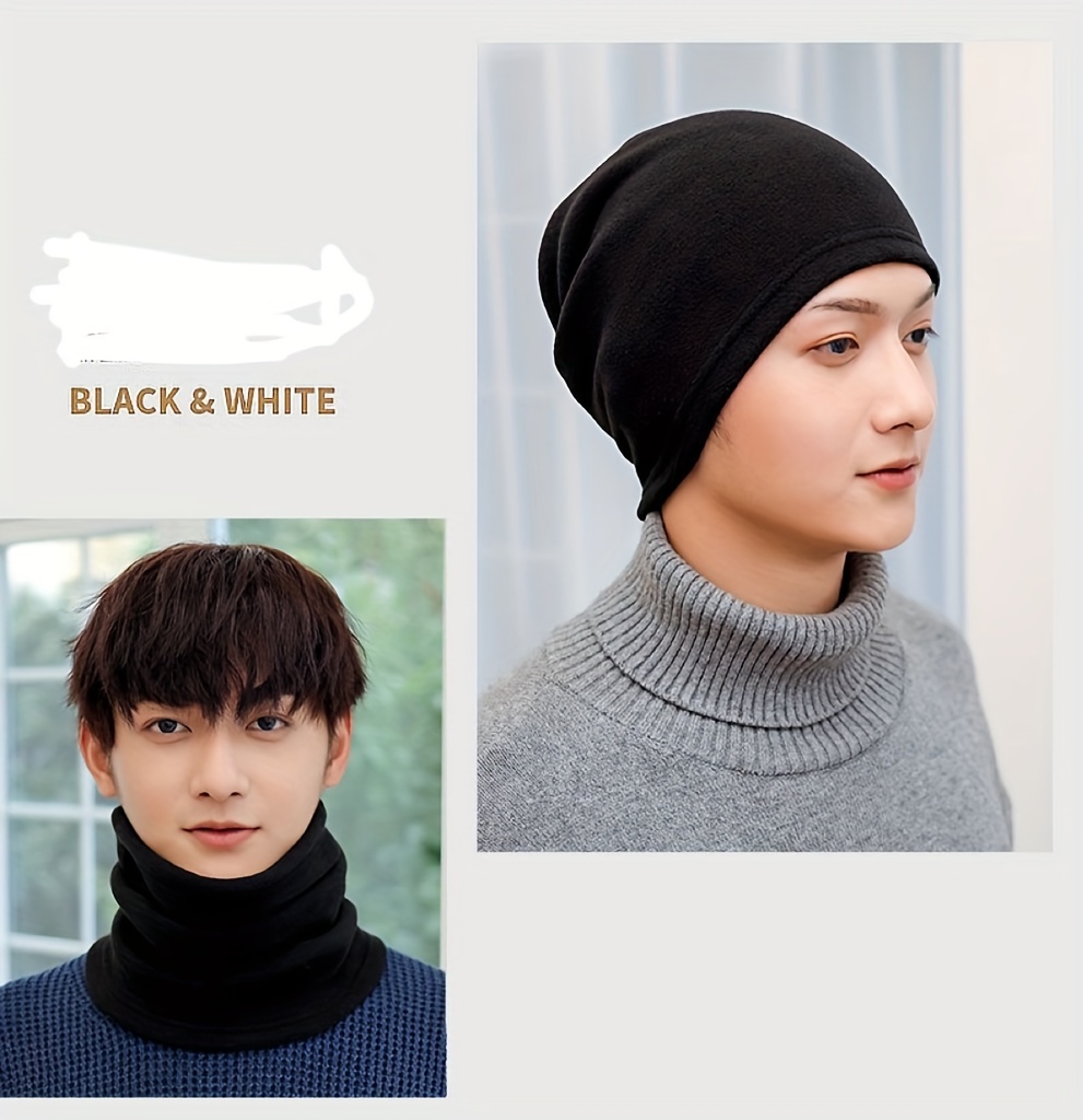 1pc Plain Color Warm Fleece Fabric Comfortable Skin-friendly Neck Warmer With Double-layer, Ideal choice for Gifts details 2