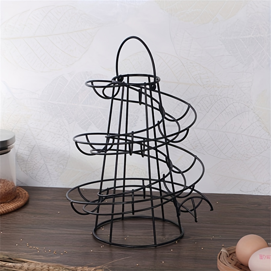 Creative Metal Egg Skelter Dispenser Rack Storage Display - Temu