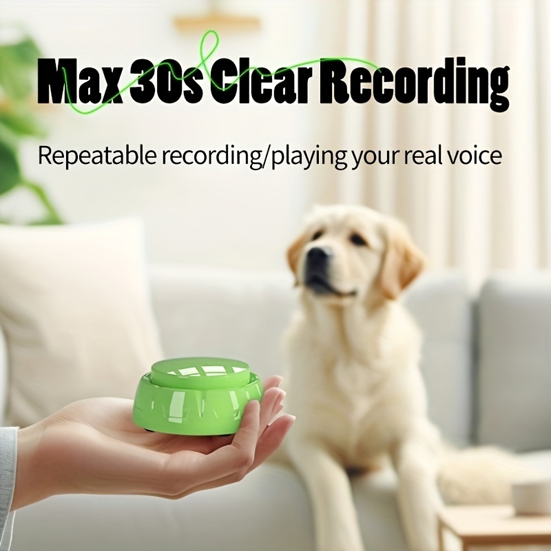 Dog Buzzer Recordable Button - Dog Talk Button - Boutons enregistrables -  Dog Training 