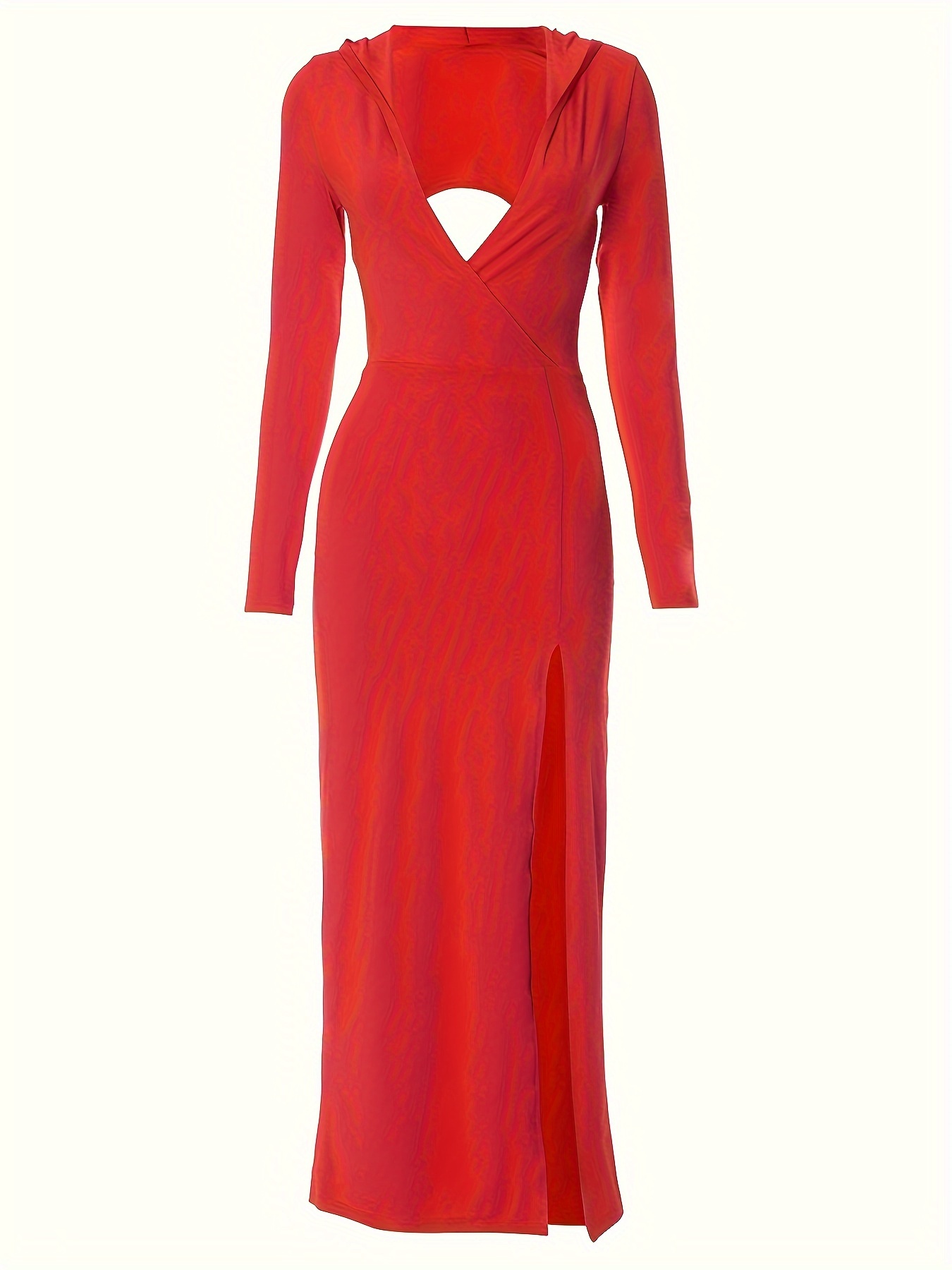 1pc v neck knit dress women long sleeve hollow backless - Temu Georgia