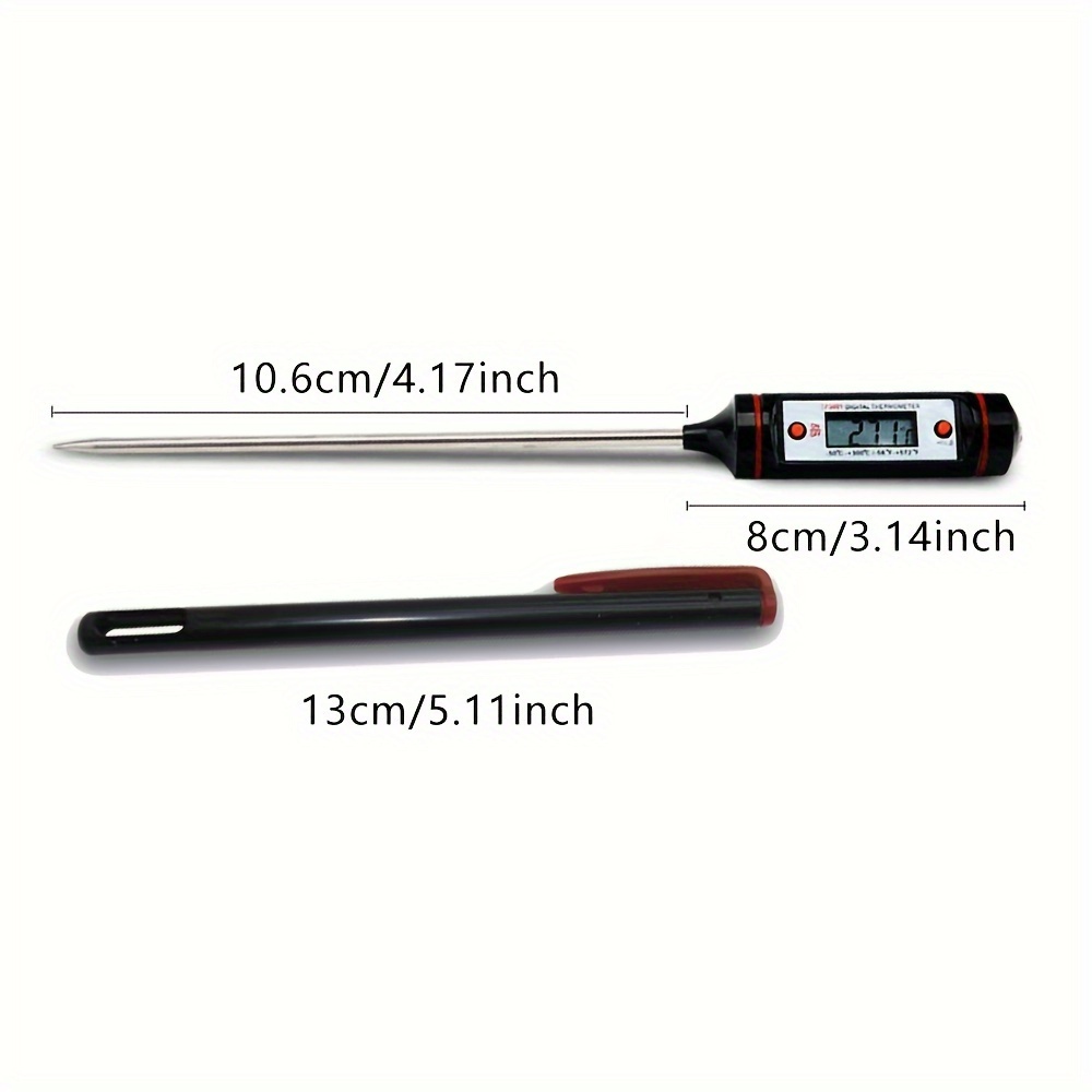 1pc- Bbq & Baking Electronic Food Thermometer Liquid Temperature Measuring  Pen