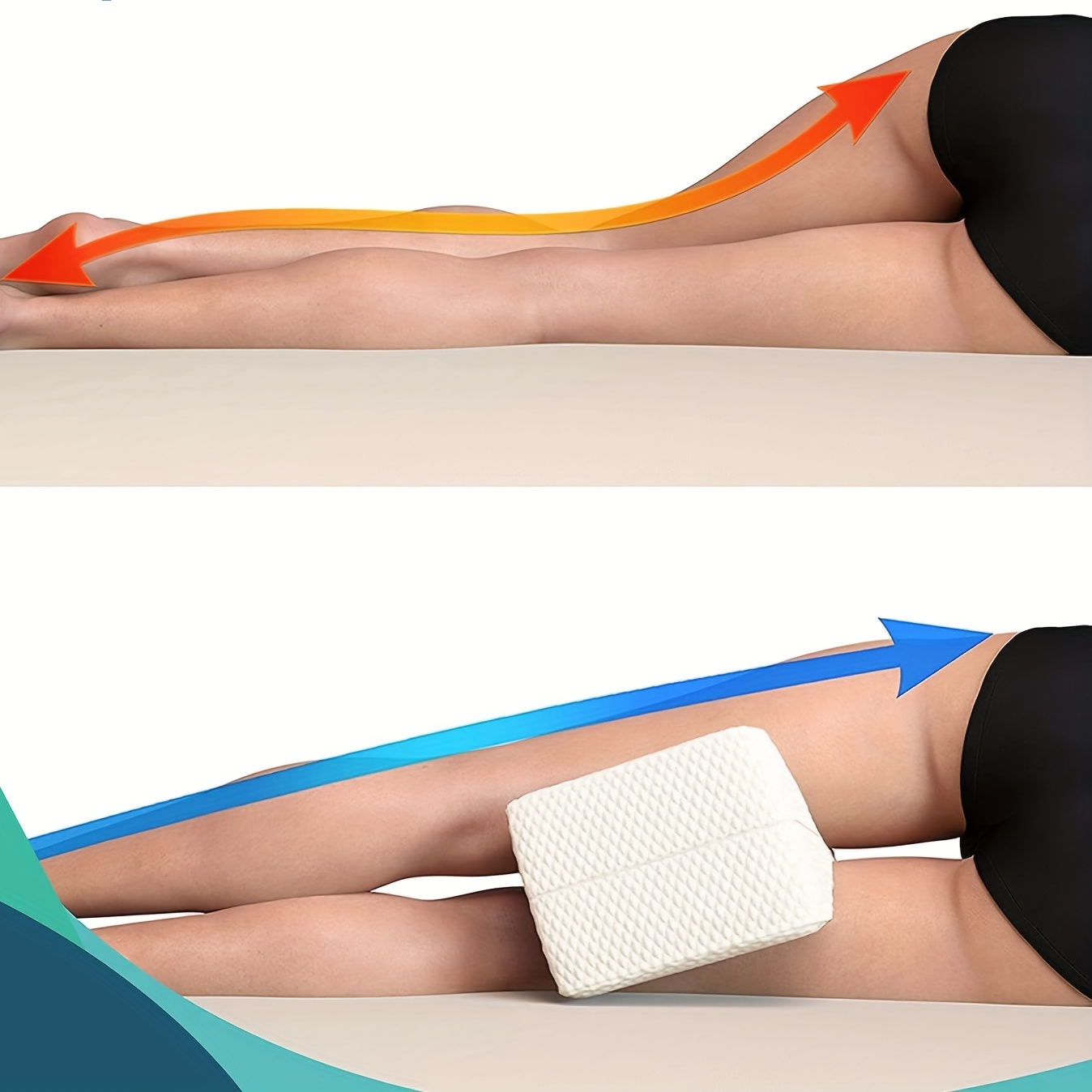 Memory Foam Knee Pillow Sleeping Leg Pillow Pregnant Women Side Sleeper for  Spinal Alignment,Sciatica,Back Knee Hip Pain Relief - AliExpress