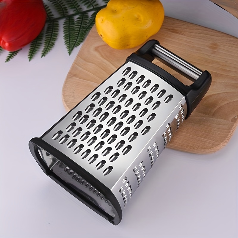 Box Grater, Stainless Steel Vegetable Grater, Multifunctional Potato Grater,  Ginger Mesher With Container, Household Cheese Slicer, Vegetable Slicer,  Manual Food Shredder With 4 Sides, Kitchen Stuff, Kitchen Gadgets - Temu