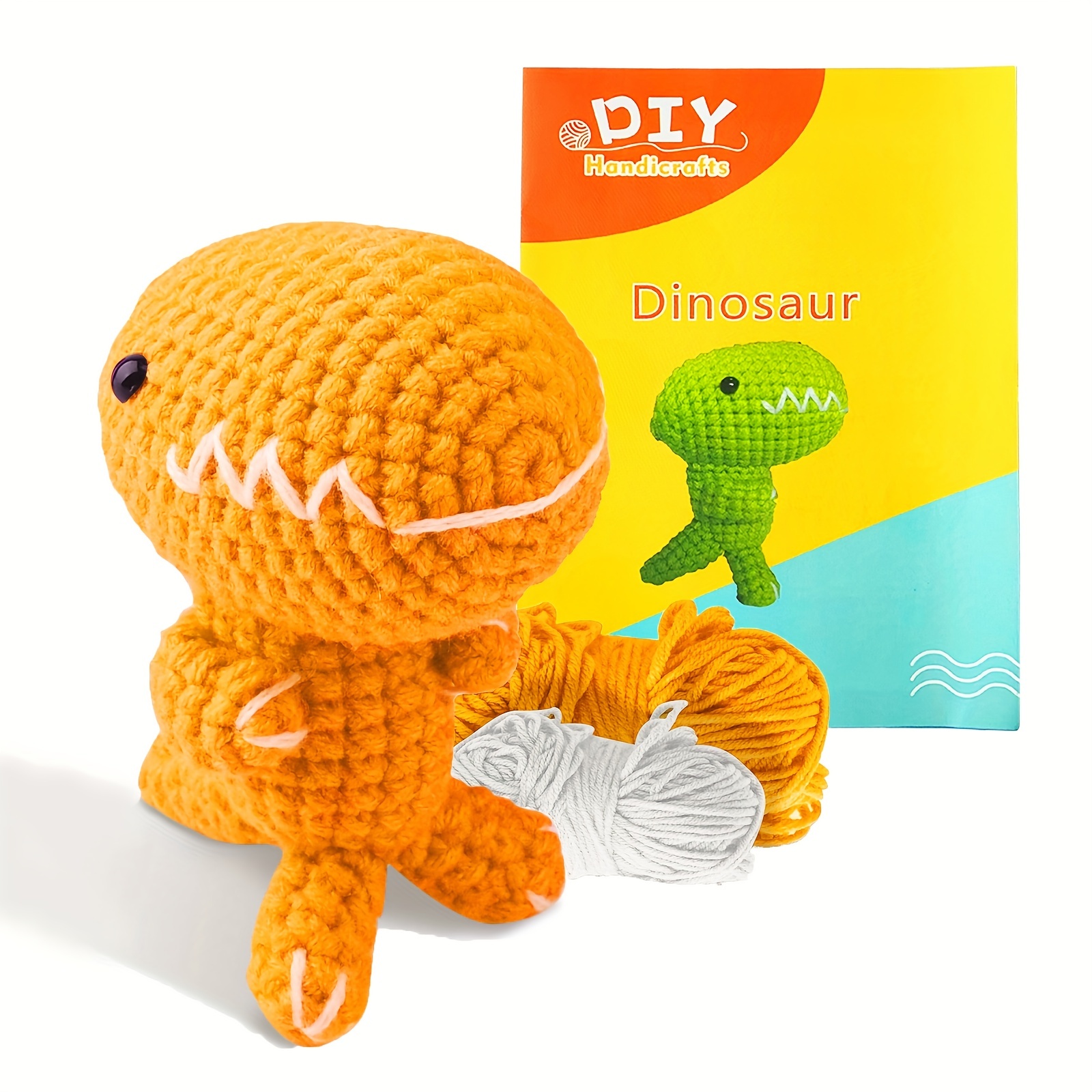 Beginner Crochet Kit Cute Dinosaur Crochet Kit Beginners - Temu