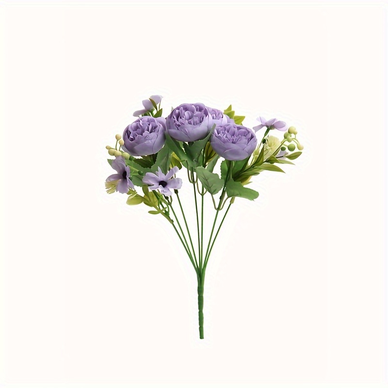 Retro Rose Artificial Flower Real Touch Fake Flowers Flower - Temu