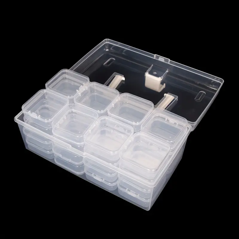 Plastic Transparent Storage Container Small Bead Organizer - Temu