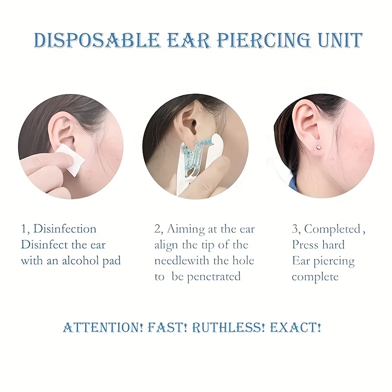 1/5Pcs Disposable Sterile Ear Piercing Unit Safety Health Unit