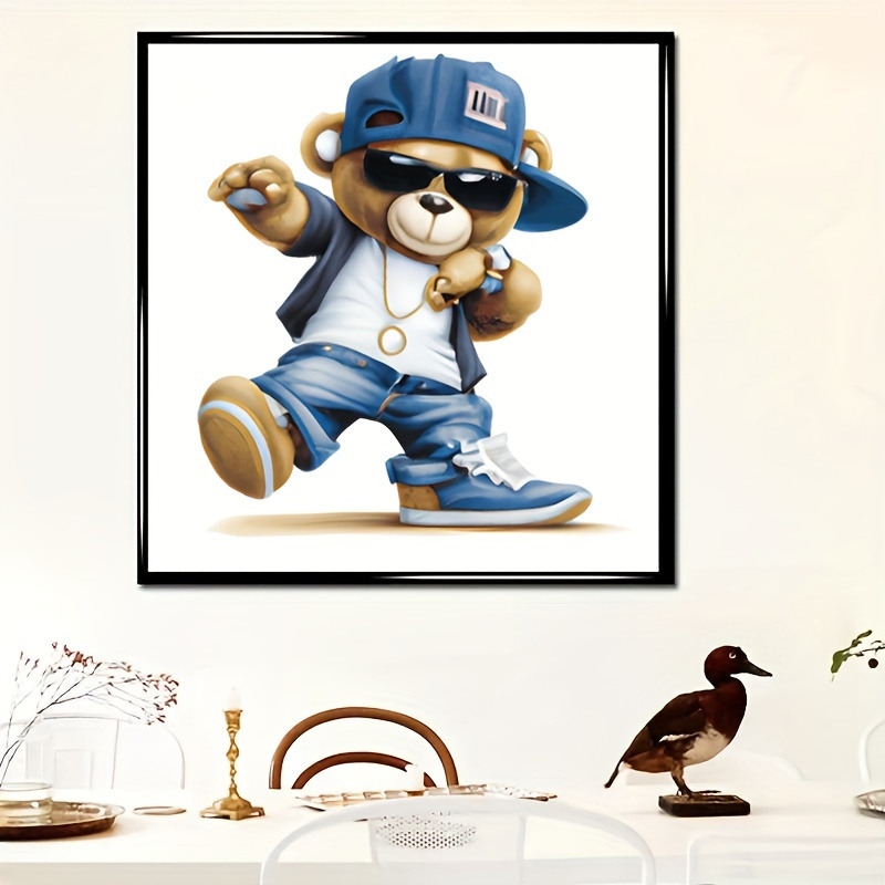 Hip Hop Bear Diamond Painting Tools For Adults And Kids 5D - Temu