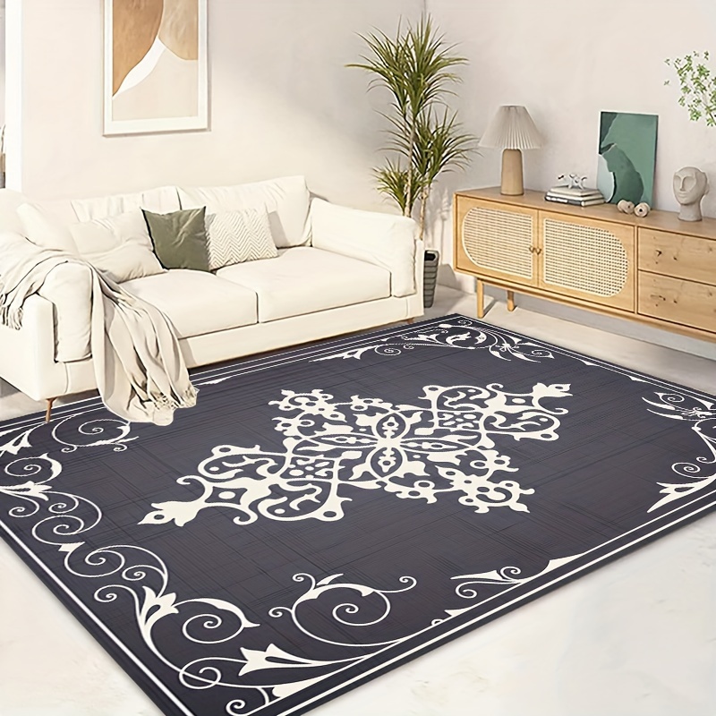 1 Alfombra Antideslizante Estampado Bohemio Vintage Lavable - Temu