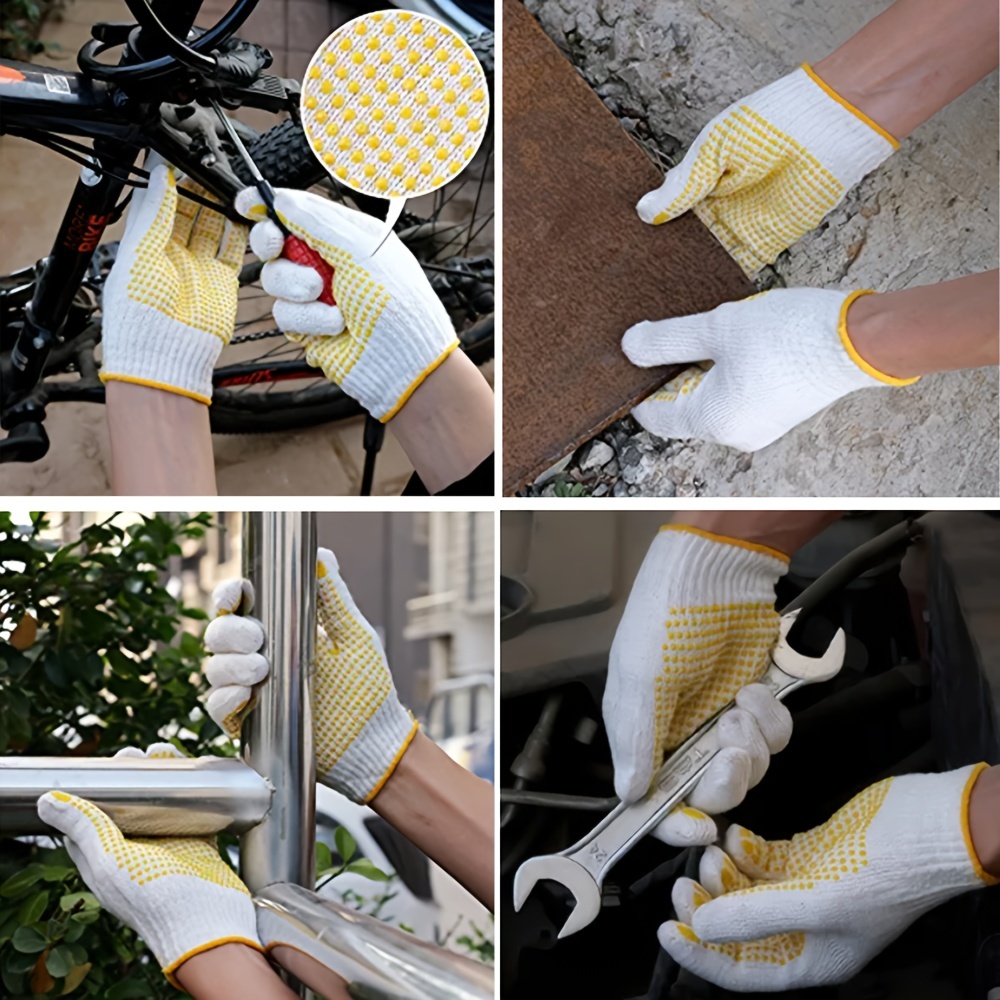 Cotton Knit Shell Safety Protection Work Gloves for Painter Warehouse  Gardening