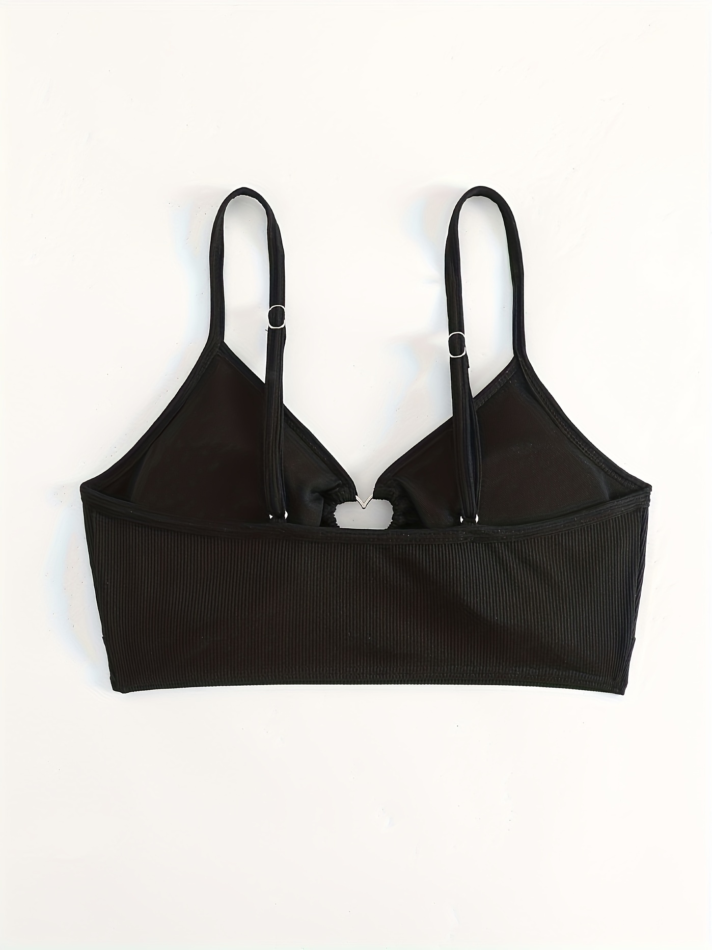 Fashionable Women'S Tankini Top with Heart Pattern And Ribbed Fabric