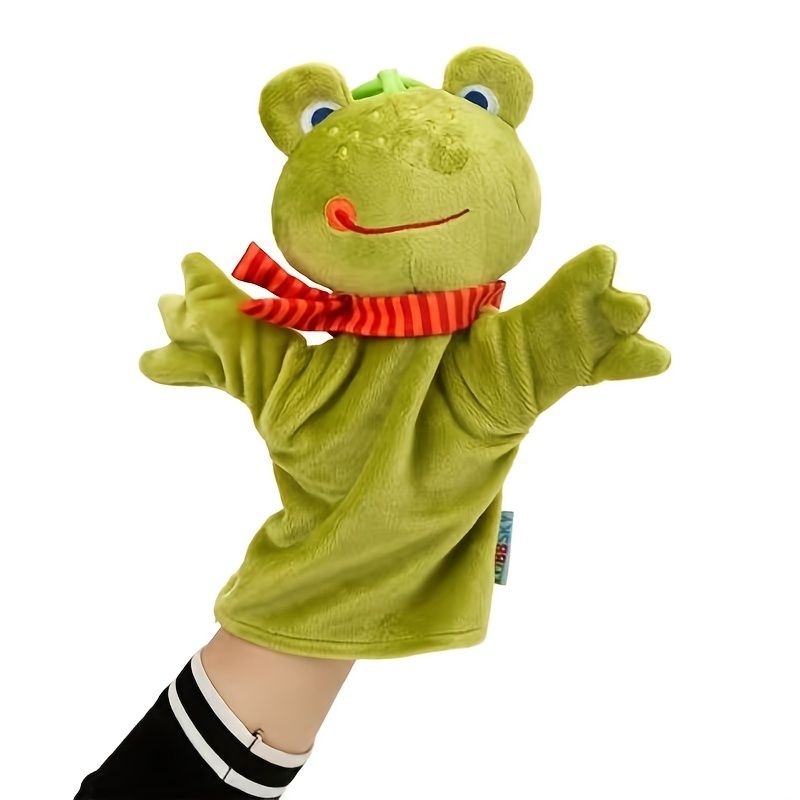 1pc Plush Toy Doll Baby Animal Frog Hand Puppet Toy Parent Child  Interaction Finger Play Puppet Kindergarten Story Telling Teaching Aid Cute Cartoon  Animal Comfort Towel - Toys & Games - Temu