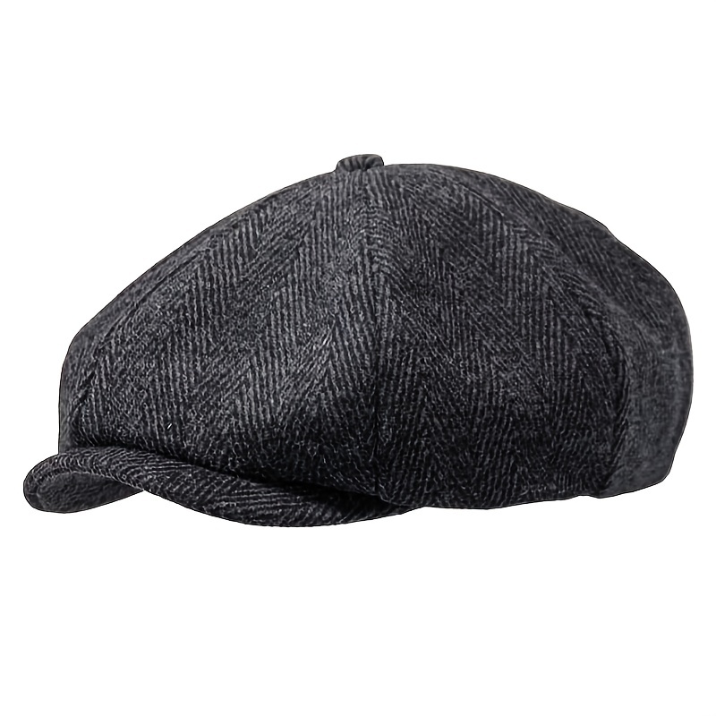 1pc vintage herringbone tweed newsboy cap cosplay hat