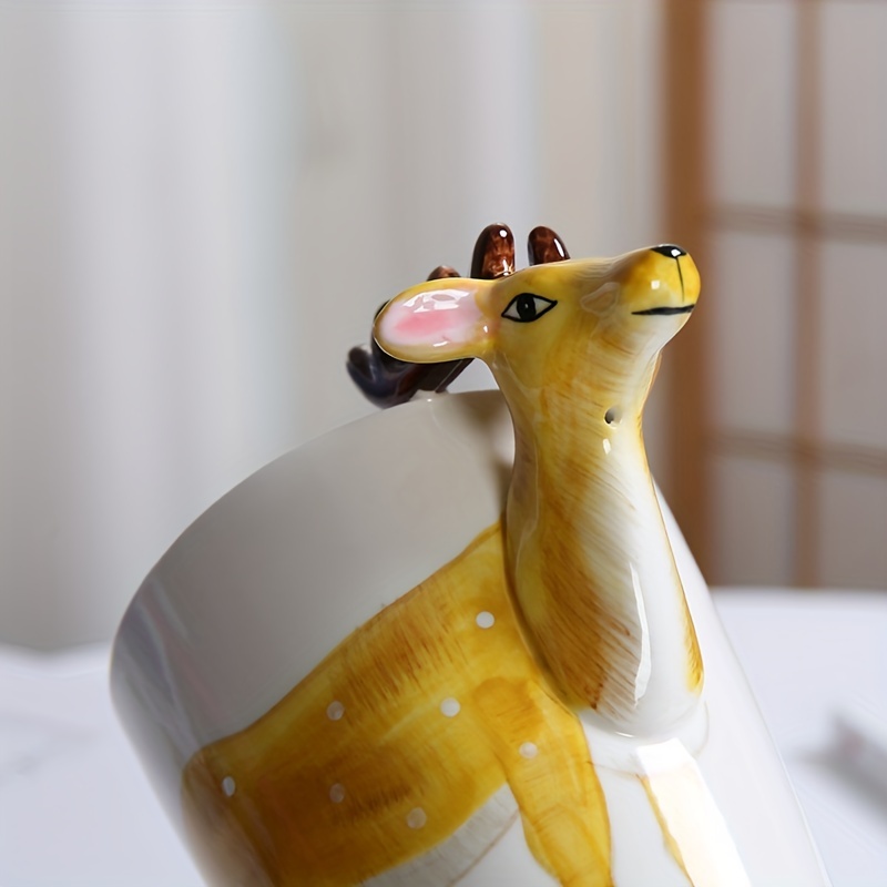 CFen A's Ceramic coffee cup milk tea mug 3D animal shape Hand painted  animals mug,birthday gifts