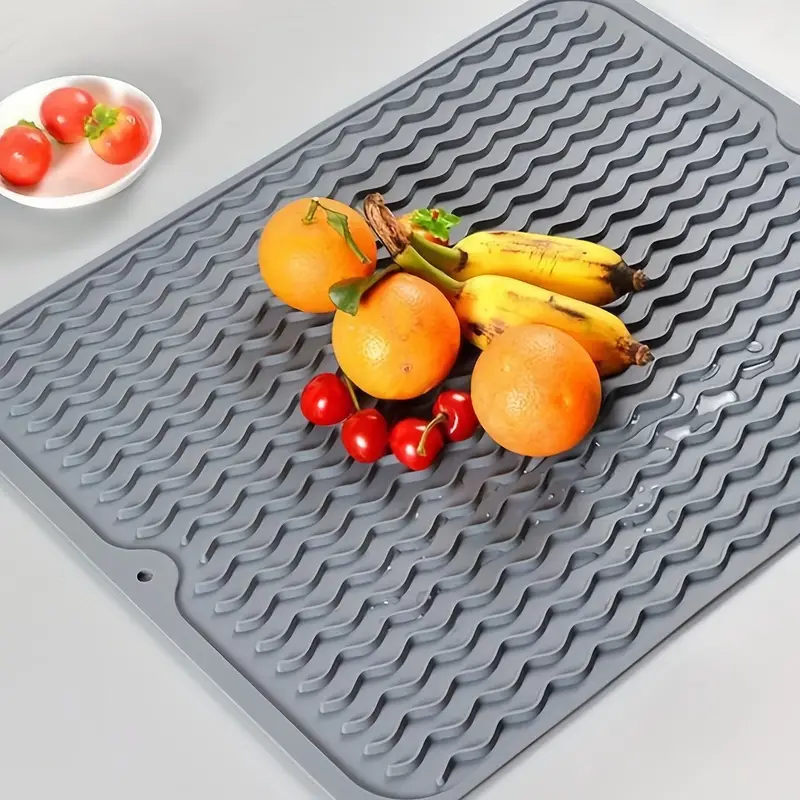 Cutlery Drying Mat, Rubber Drying Pad, Rubber Drain Mat, Nordic Simple  Non-slip Shock Absorption Easy To Wash Drainage Pad, Filter Pad, Water  Control Mat, Multi-functional Insulation Placemat, Kitchen Supplies - Temu