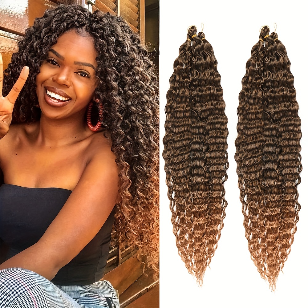 Deep wave crochet braids