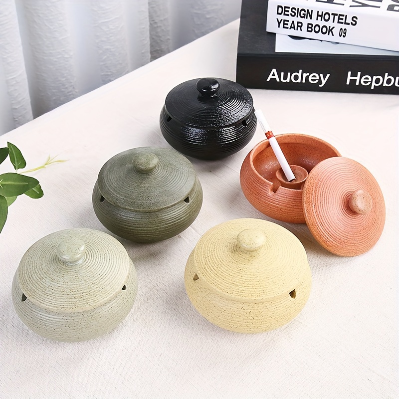 Keramik Aschenbecher Mit Deckel - Kostenloser Versand Für Neue