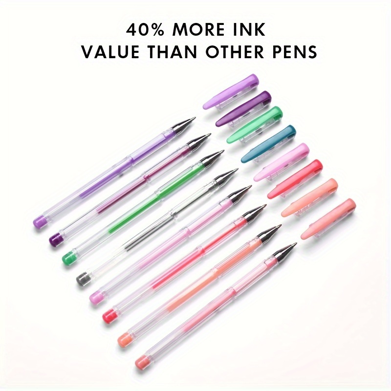 Glitter Colors Gel Pens Set, Kawaii Color Glitter Pen