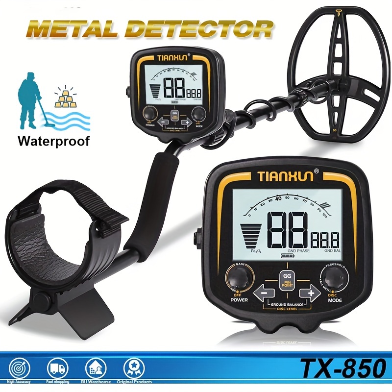 Metal detector for children and adults, high precision, two detection  modes, 7.8 inch waterproof detection disk, archaeological detector