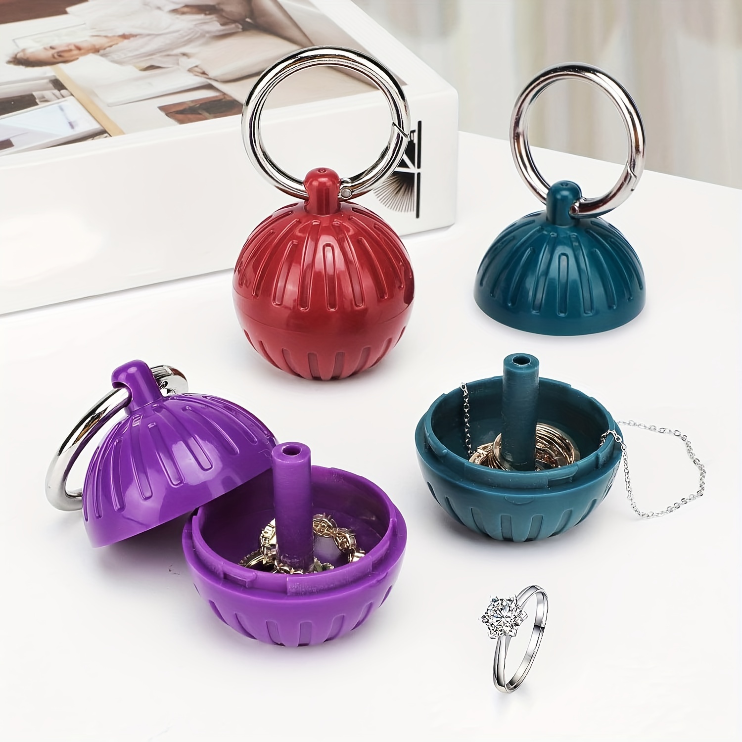 Mini Portable Jewelry Box Multipurpose Storage Box Earrings - Temu Canada