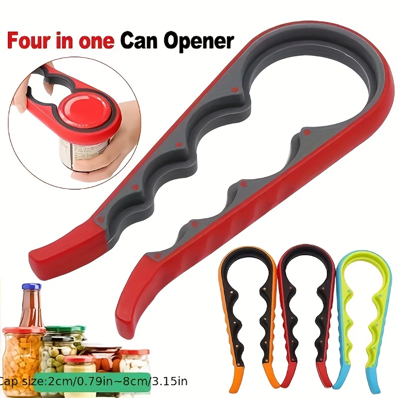 1pc 4-in-1 Multifunctional Jar Opener for Arthritic Hands and Weak Hands -  Easy to Use Lid Opener, Can Opener, and Bottle Opener - Perfect for Seniors