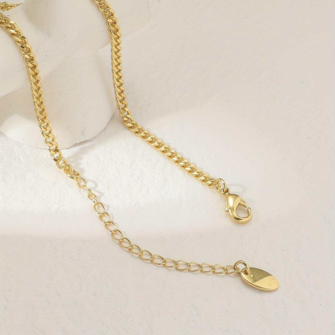 Golden Rope Chain Necklace – Collarbone Jewelry